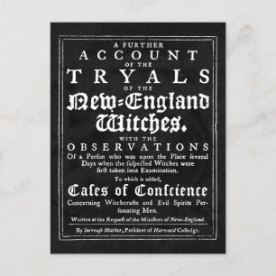 Old Salem Witch Trials Postcard Postkarte