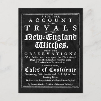Old Salem Witch Trials Postcard Postkarte