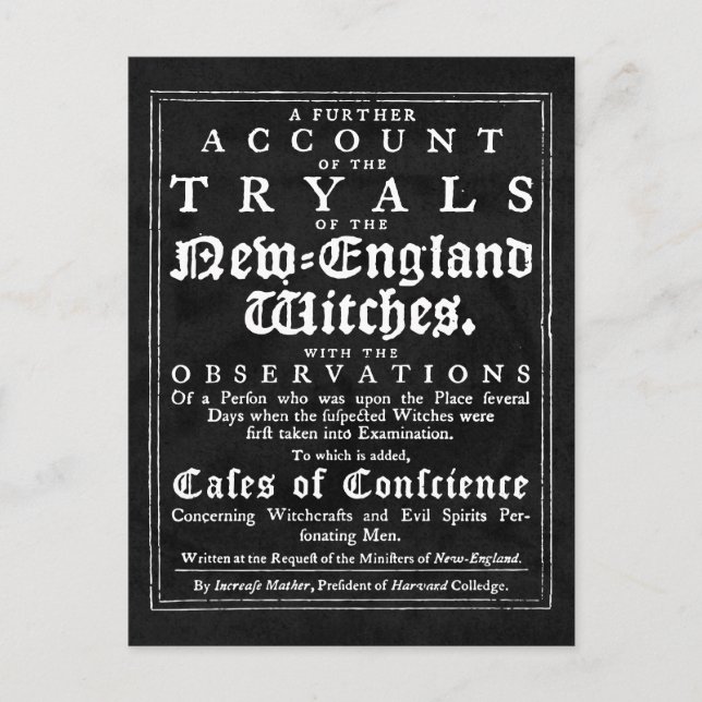 Old Salem Witch Trials Postcard Postkarte (Vorderseite)