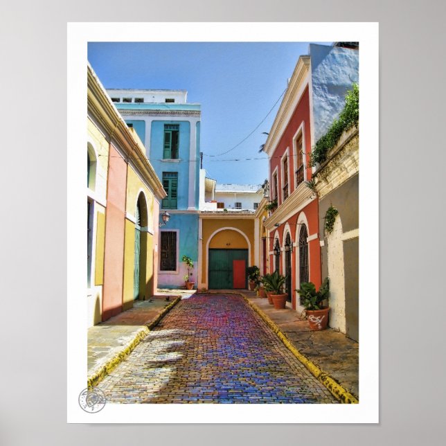 Old San Juan Street Poster (Vorne)