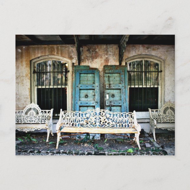 Old Savannah Gebäude Postkarte (Vorderseite)