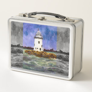 Old Saybrook Connecticut Leuchtturm Maureen Girard Metall Brotdose