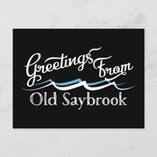 Old Saybrook Water Waves Postkarte