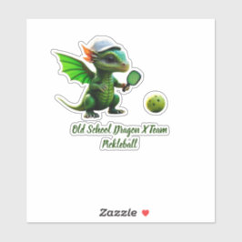 Old Schook Dragon X Pickleball Team Kinder Aufkleber