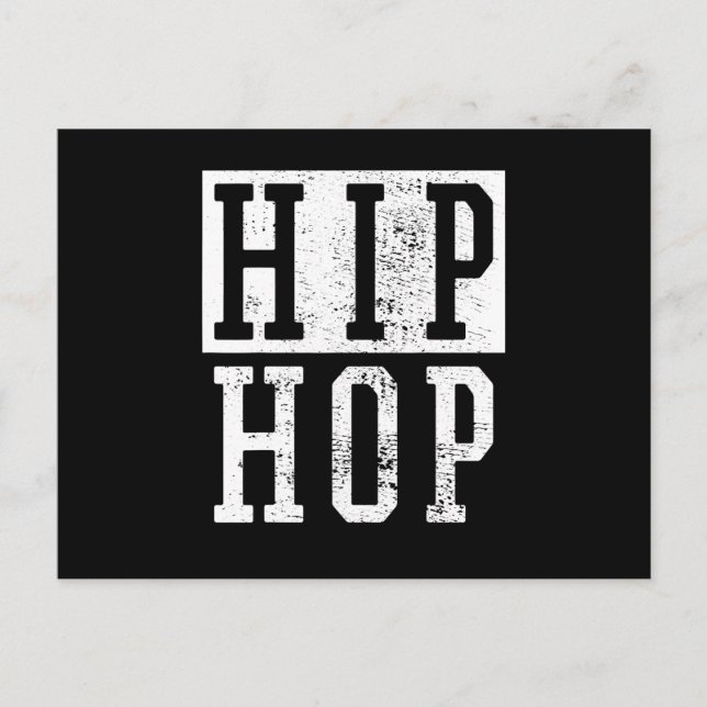 Old School 90er 90er Jahre Hip Hop Rap Damiseta Postkarte (Vorderseite)