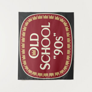 Old School 90er Malzbier 40oz Etikettendesign Wandteppich