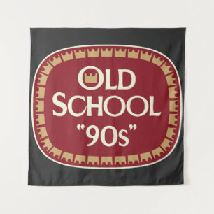 Old School 90er Malzbier 40oz Etikettendesign Wandteppich
