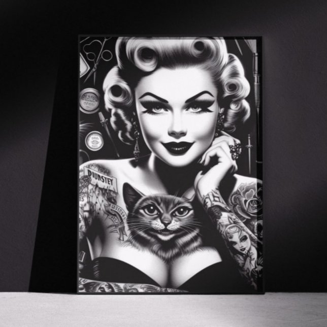 Old School Alternative Tattooed Girl Poster (Von Creator hochgeladen)