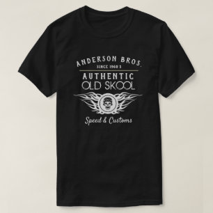 Old School Any Name Speed & Customs Motorräder T-Shirt