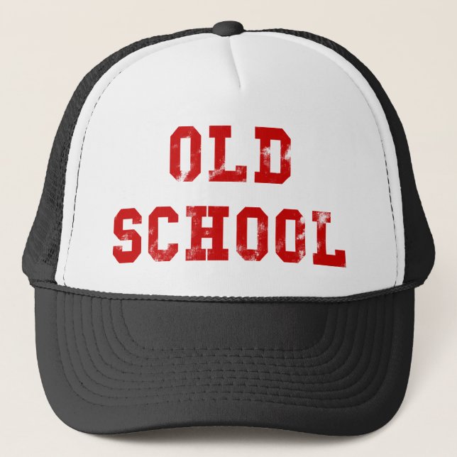 Old School Baseball Cap | Oldskool Geschenke Truckerkappe (Vorderseite)