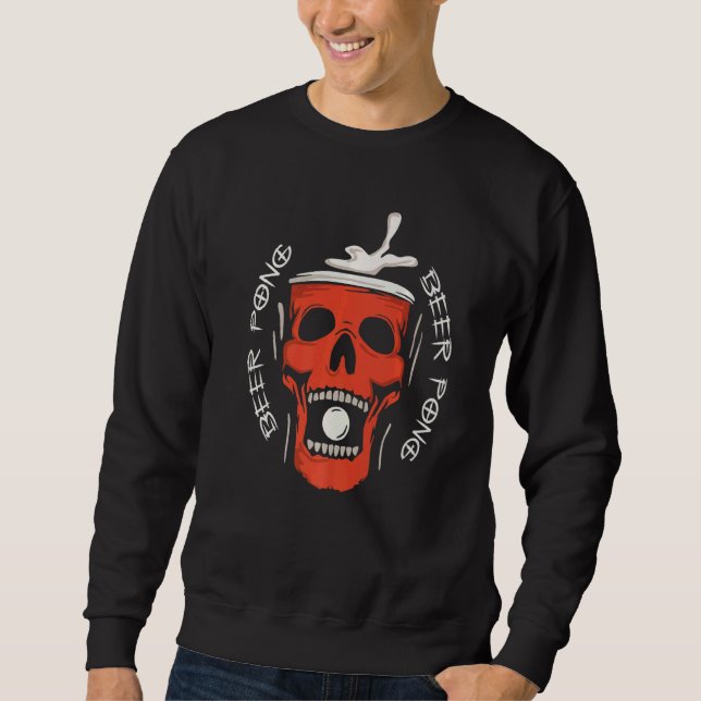 Old School Beer Pong  Vintage Sweatshirt (Vorderseite)