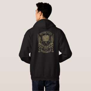 Old School Biker Emblem Custom Motorrad Hoodie