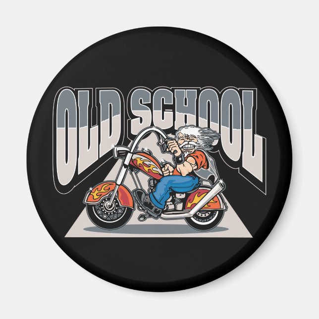 Old School Biker Magnet (Vorne)