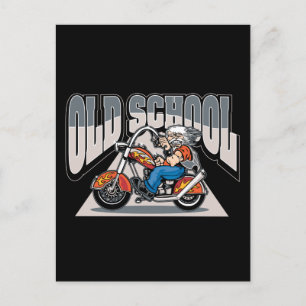 Old School Biker Postkarte