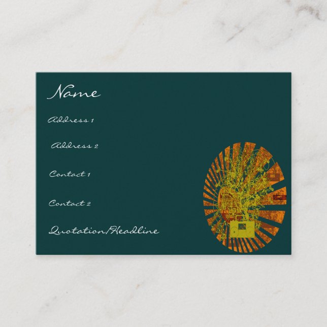 Old School BoomBox Shock-Musical Notizen Wirbel Visitenkarte (Vorderseite)