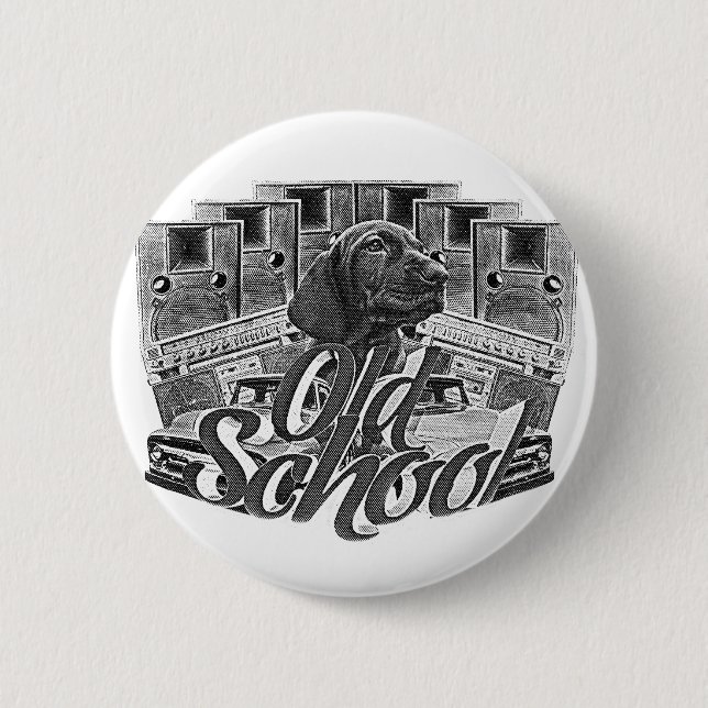 Old School Button (Vorderseite)