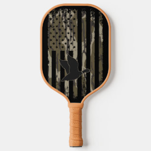 Old School Camouflage Duck Junting American USA Fl Pickleball Schläger