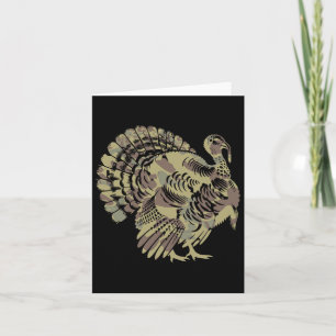 Old School Camouflage Türkei Jagd Thankgiving Gesc Karte