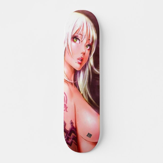 Old School Dragon Girl XIII Deck Skateboard (Vorne)