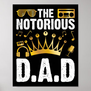 Old School Funny Hip Hop Vathers Day Notorenrenomm Poster
