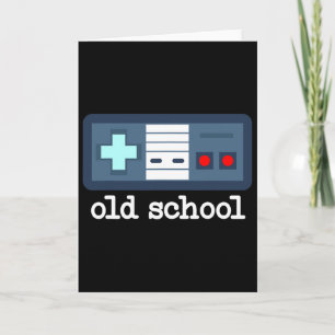 Old School Gamer 80er Männer Vintage Retro Videosp Karte