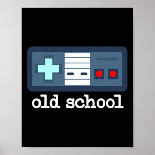 Old School Gamer 80er Männer Vintage Retro Videosp Poster