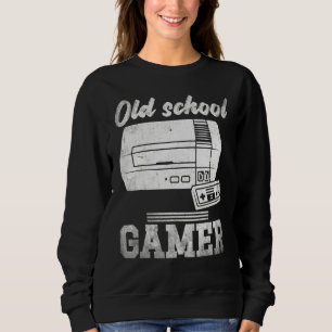 Old School Gamer Arcade Nerd Zitat Konsole Hobby A Sweatshirt