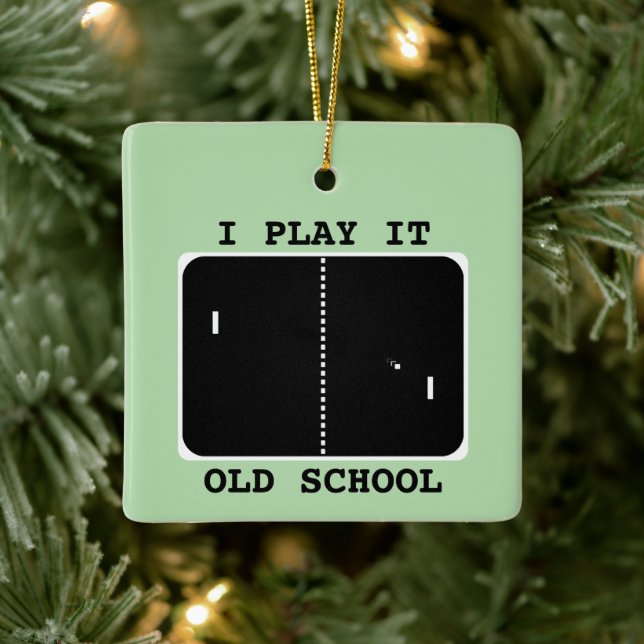Old School Gamer Keramikornament (Baum)