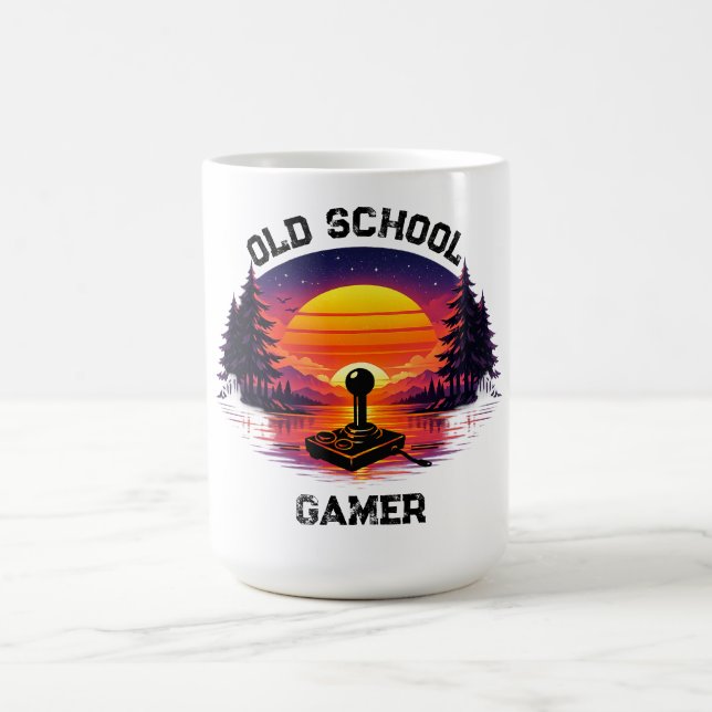 Old School Gamer Retro-Strand-Kunst Kaffeetasse (Mittel)