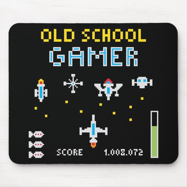 Old School Gamer - Stellarship - Mousepad (Vorne)