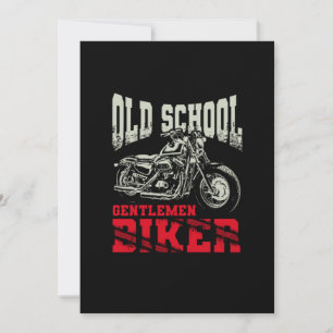 Old School Gentlemen Biker Motorrad Einladung