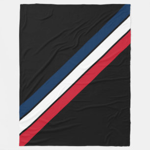 Old School Gestreift 70er 80er Retro-Rennstreifen Fleecedecke