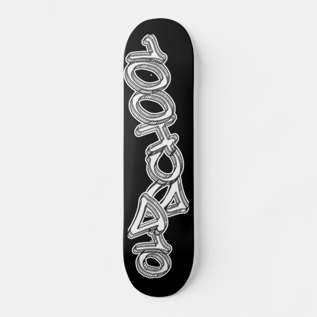 Old School Graffiti Skateboard (Vorderseite)