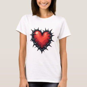 Old School Heart & Thorns Tattoo T - Shirt