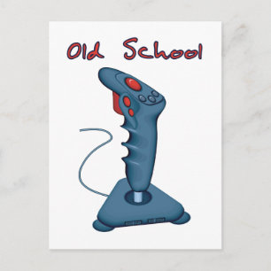 Old School Joystick Postkarte