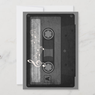 Old School Kassetten-Distressed Einladung