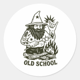 Old School Magic Wizard Funny Sticker