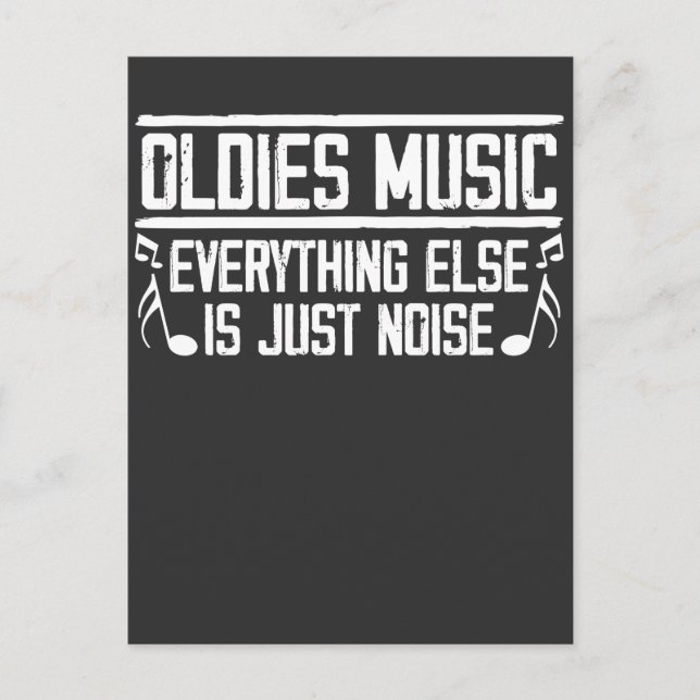 Old School Oldies Music Lover 90er 80er Musiker Postkarte (Vorderseite)