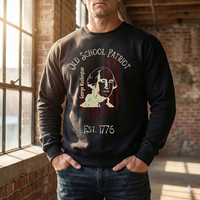 Old School Patriot T-Shirt Sweatshirt (Von Creator hochgeladen)