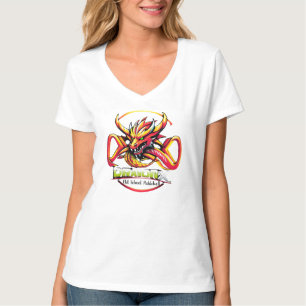 Old School Pickleball roter Drache X Damen T-Shirt