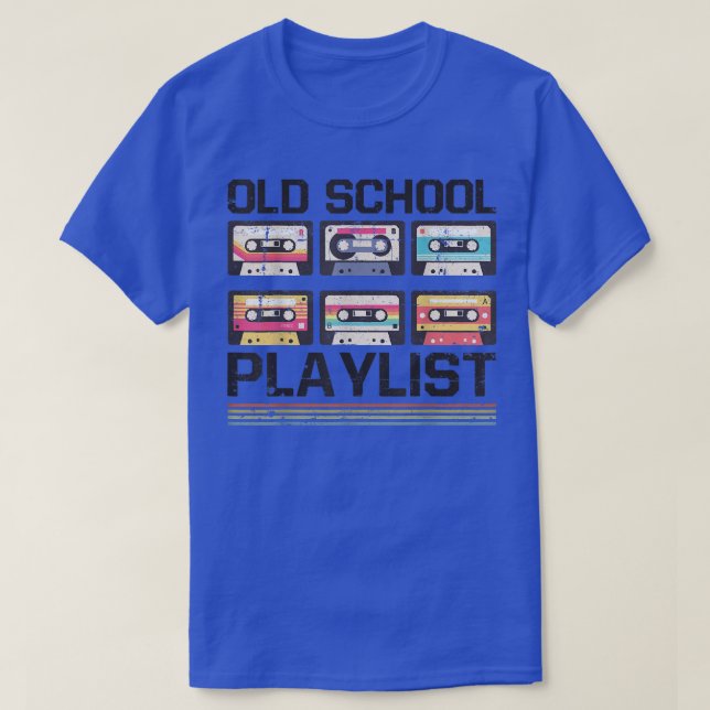 Old School Playlist Cassette Tape Music Retro 80s2 T-Shirt (Design vorne)