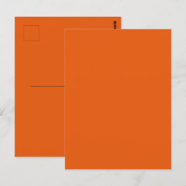 Old School Pumpkin Gewürz Orange Solid Color Postkarte