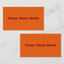 Old School Pumpkin Gewürz Orange Solid Color Visitenkarte