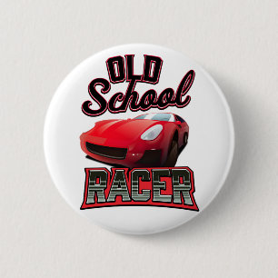 Old School Racer-Logo Button