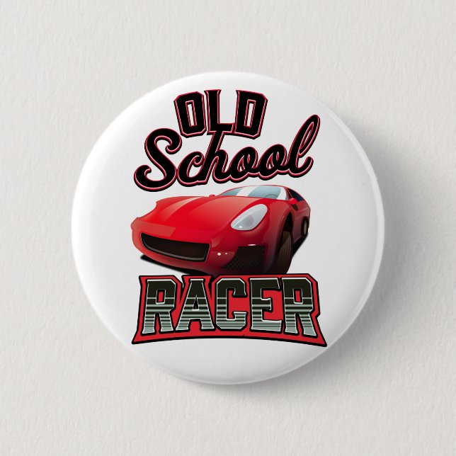 Old School Racer-Logo Button (Vorderseite)