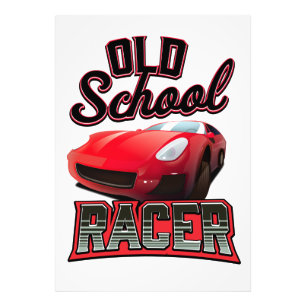 Old School Racer Logo Fotodruck