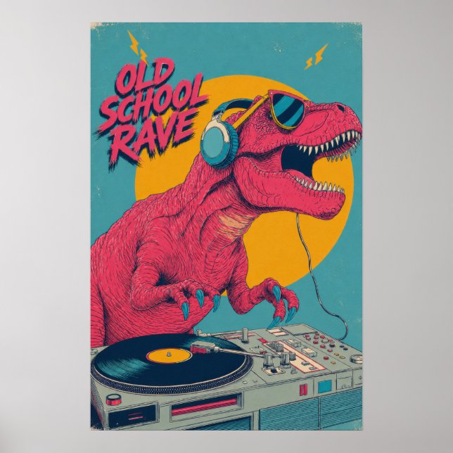 Old School Rave Plakat (Vorne)