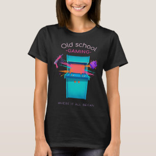 Old School Retro-Gaming-Controller und Arcade T-Shirt