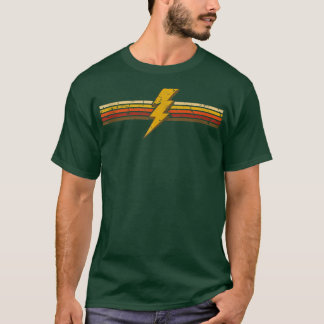 Old School Retro Lightning Bolt goldenera Fitness T-Shirt