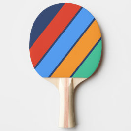 Old School Retro Rainbow Bold Tischtennis Schläger